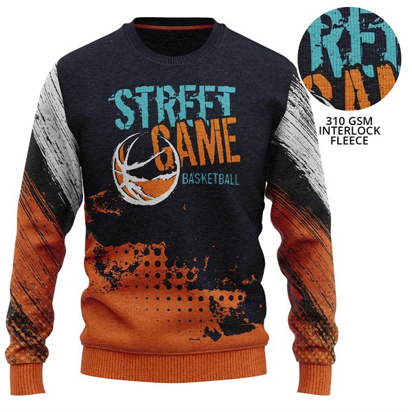 SSPM258, Unisex 310 GSM Interlock Fleece Full Color Sublimation